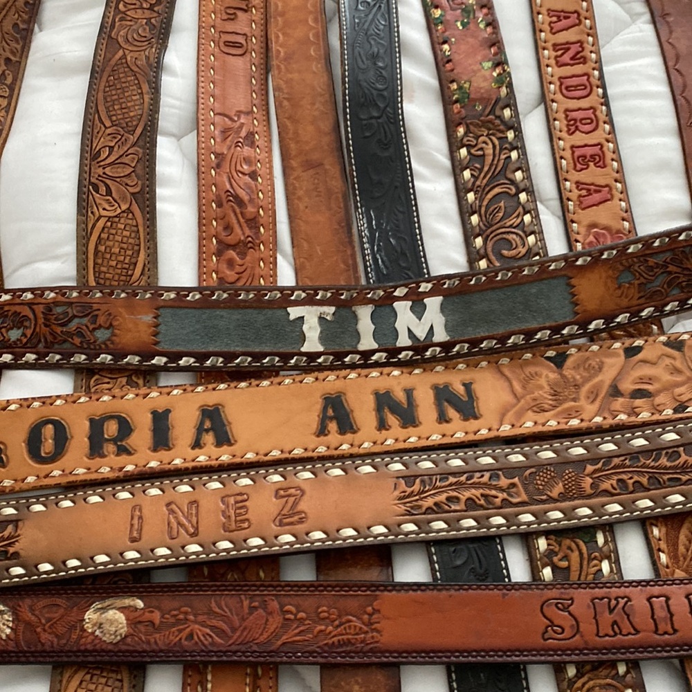 Lot of 16 Vintage Western Belts (no buckles)